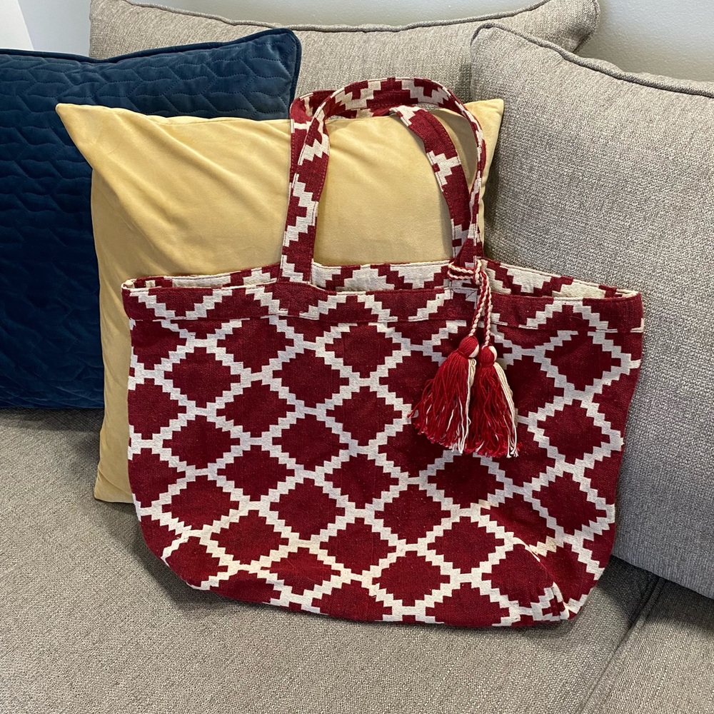 Madewell Cotton Blend Large Tote Bag